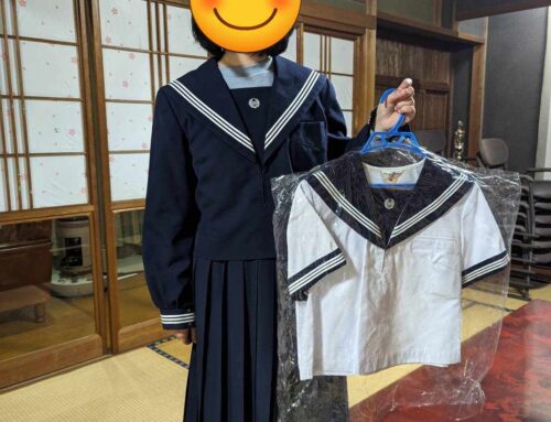 鬼塚中学校の制服をお繋ぎしました