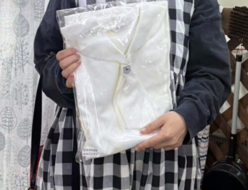 佐賀清和高校のブラウスをお繋ぎしました